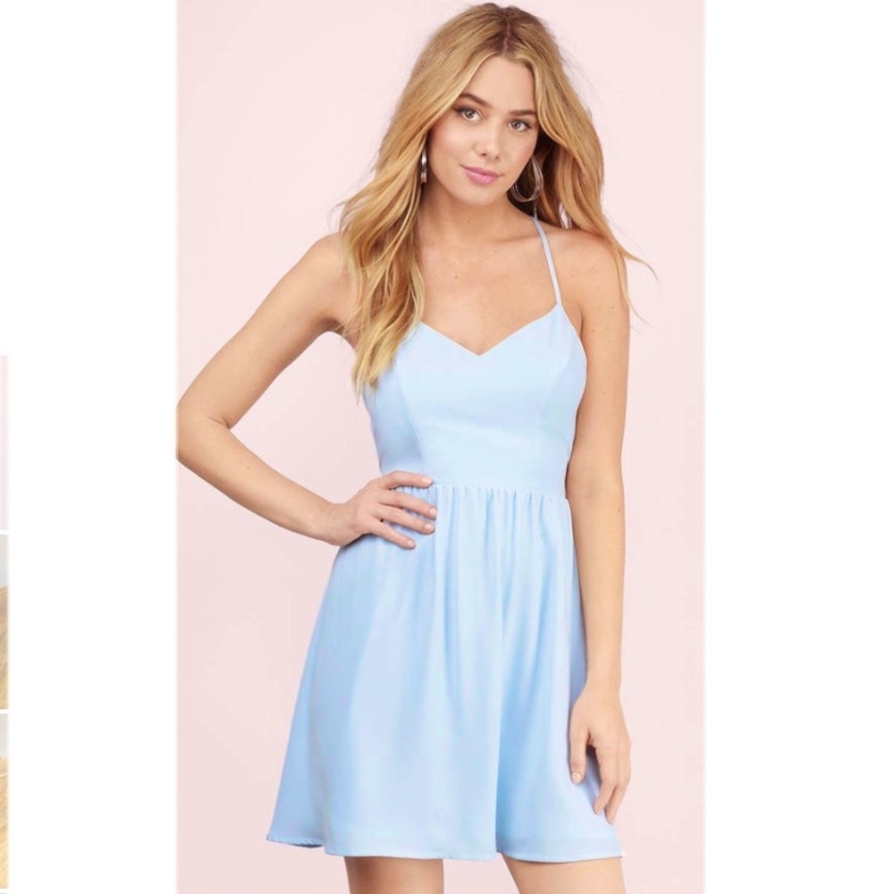 Tobi Sonya Baby Blue Skater Dress Size Small